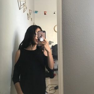 black blouse with slits